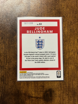 2025/26 Panini Donruss FIFA World Cup Jude Bellingham Red Optic /199 #63 - Image 2