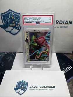 2010 Heartgold & Soulsilver Rayquaza & Deoxys Legend Top Undaunted Holo PSA 7 89 - Image 3