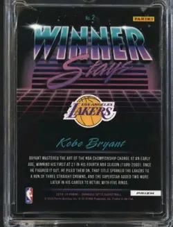 2018-19 Panini Donruss Optic - Winner Stays Kobe Bryant Silver Prizm Refractor - Image 2