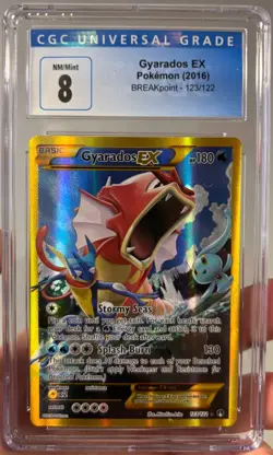 CGC 8 Gyarados EX 2016 BREAKpoint 123/122 Secret Rare Holo Pokemon Card - Image 1