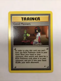 Good Manners 111/132 Pokemon Gym Heroes Trainer Vintage Trading Card - Image 1
