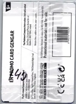 Sealed - Gengar (Cosmos Holo) (EB Games Exclusive) 050/088 - Pokemon Card - Image 2
