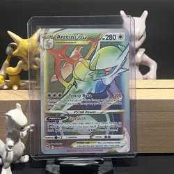 Pokemon EN Brilliant Stars Arceus V Star Rainbow Rare 176/172 NM - Image 1
