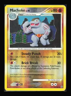 Machoke 41/100 Stormfront Uncommon, Reverse Holo Pokemon TCG LP - Image 1
