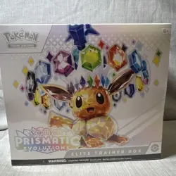 Pokemon Prismatic Evolutions ETB New Sealed Crease corners slight rip See Pics - Image 1