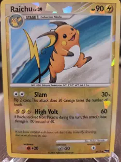 Raichu 3/17 POP Series 9 Holo 2009 Pokemon Card Near Mint NM Cracked Ice Rare - Image 1