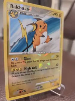 Raichu 3/17 POP Series 9 Holo 2009 Pokemon Card Near Mint NM Cracked Ice Rare - Image 2