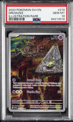 2023 POKEMON SVI EN-SCARLET & VIOLET ILLUSTRATION RARE #210 DROWZEE PSA 10 - Image 1