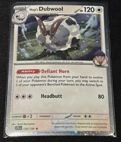 Pokemon - Hop's Dubwool 136/159 - Journey Together Cosmos Holo - VLP - Image 1