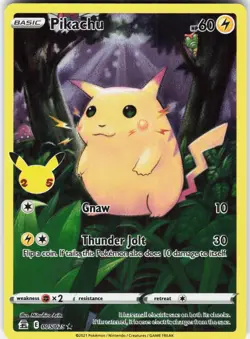 Pokemon Pikachu 005/025 Holo Rare Celebrations Pokemon Near Mint - Image 1