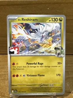 Pokemon N's Reshiram 116/159 Prize Pack Series Stamped Card NM - Image 1