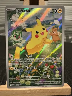 Pikachu 088 Pokemon TCG Sv: Scarlet & Violet Promo Cards Full Art Holo NM - Image 1