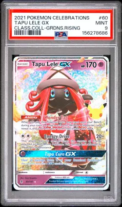 PSA 9 Tapu Lele GX 60/145 Pokemon Celebrations Classic Collection Holo 2021 MINT - Image 1
