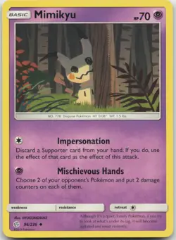 Mimikyu 96/236 Uncommon Cosmic Eclipse Pokemon Near Mint - Image 1
