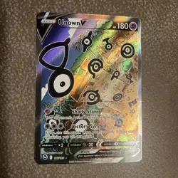 Pokemon TCG - Unown V 177/195 Silver Tempest Alternate Art Card NM - Image 3