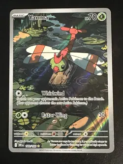 Yanma 183/182 Pokemon Destined Rivals Illustration Rare Full Art Holo NM - Image 1