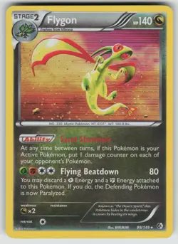 Flygon 99/149 Holo Rare Boundaries Crossed Pokemon Moderately Played - Image 1