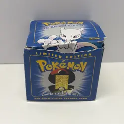 Vintage 1999 Burger King Mewtwo Pokemon 23K Gold Plated Card COA - Image 1