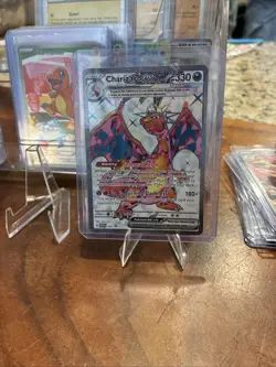2023 POKEMON SCARLET & VIOLET CHARIZARD EX 056 BLACK STAR PROMO - Image 1