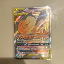Pokemon TCG Eevee & Snorlax GX TAG TEAM Full Art Holo Promo SM169 EN 270 HP - Image 1