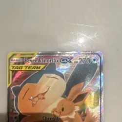 Pokemon TCG Eevee & Snorlax GX TAG TEAM Full Art Holo Promo SM169 EN 270 HP - Image 3