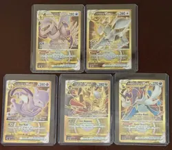 Pokemon Gold Secret Rare VSTAR Lot x5 Mewtwo Arceus Giratina Palkia Samurott NM - Image 1