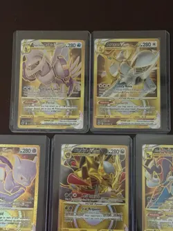 Pokemon Gold Secret Rare VSTAR Lot x5 Mewtwo Arceus Giratina Palkia Samurott NM - Image 5