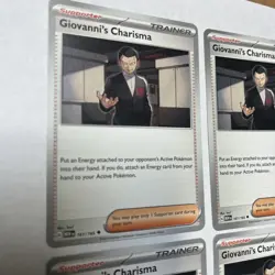 Pokemon Card 151 4x Playset Giovanni's Charisma 161/165 Near Mint - Image 2