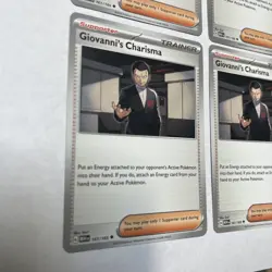 Pokemon Card 151 4x Playset Giovanni's Charisma 161/165 Near Mint - Image 5