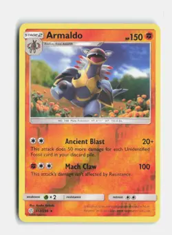 Armaldo 112/236 Reverse Holo SM - Cosmic Eclipse Pokemon NM - Image 1