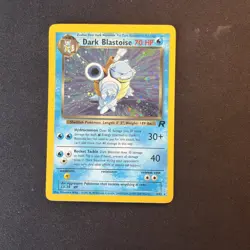 Dark Blastoise Holo #3 Pokemon Team Rocket 1995 LP 💫Swirl 💫 - Image 1