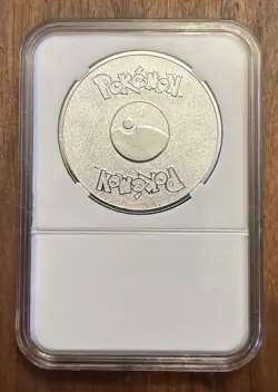 Pokemon Pikachu Collectible Commemorative Metal Coin in Slab - Image 2