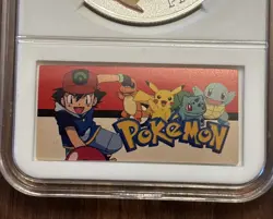 Pokemon Pikachu Collectible Commemorative Metal Coin in Slab - Image 4