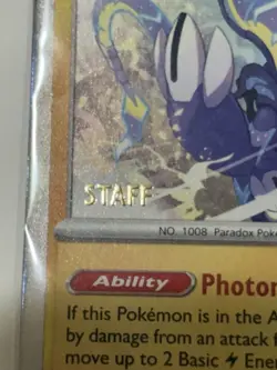 Pokemon TCG Mega Evolution Pitch Black Pre Release Staff Promos Stamped Sealed - Image 3