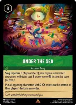 4x Under the Sea - 95/204 - Rare NM-Mint Disney Lorcana: Ursula's Return Lorcana - Image 1