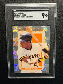 1993 Donruss - The Elite Series Barry Bonds #31 6255/10000 Pirates Baseball Card - Image 1