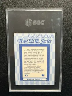 1993 Donruss - The Elite Series Barry Bonds #31 6255/10000 Pirates Baseball Card - Image 2