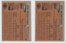 1981 TOPPS JOE MONTANA ROOKIE CARDS LOT OF 2X FOOTBALL CARDS VINTAGE - Image 3