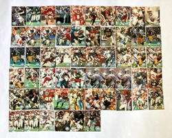 1991 Pro Set Platinum Football Trading Card Incomplete Set - lot of 57 cards - Image 1