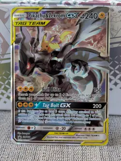 Pokemon TCG Pikachu & Zekrom Tag Team GX SM168 Alternate Full Art Holo - HP - Image 1