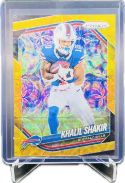 2025 Panini Prizm KHALIL SHAKIR /10 Choice GOLD Prizm Buffalo Bills SSP - Image 1