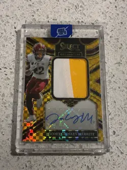 2025 Select 10/10 Jacory Croskey-Merritt Gold Patch Autograph RPA #JRS-JCM RC - Image 1