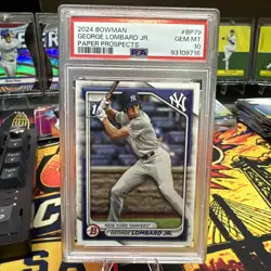 George Lombard Jr. 2024 Bowman Chrome Prospects Bowman 1st PSA 10 Yankees - Image 1