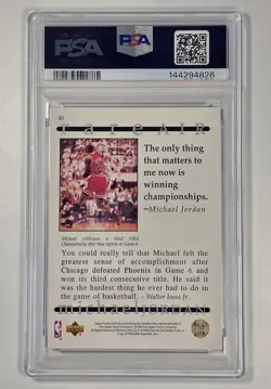 1994 UPPER DECK MICHAEL JORDAN #45 RARE AIR - GOLD HOLOGRAM - LOW POP 5 PSA 10 - Image 2