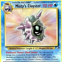 Misty's Cloyster - Reg - Pokemon TCG - Gym Heroes - 29/132 - RARE ~ MP - Image 1