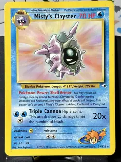 Misty's Cloyster - Reg - Pokemon TCG - Gym Heroes - 29/132 - RARE ~ MP - Image 3