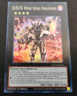 Yu-Gi-Oh! D/D/D Wise King Solomon DOOD-EN043 Super Rare 1st Edition!!! - Image 1