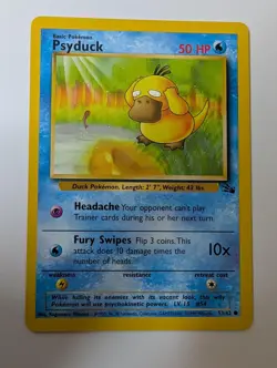 Psyduck 53/62 Common Fossil Pokemon Unlimited Lightly Played - Image 1