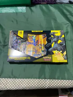 Nintendo Pokemon TCG Pikachu and Zekrom-GX Tag Team Premium Collection Sealed - Image 1