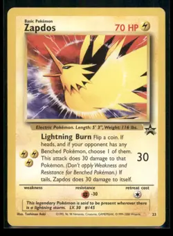 ZAPDOS 23 PROMO WIZARDS BLACK STAR PROMOS POKEMON LP - Image 1